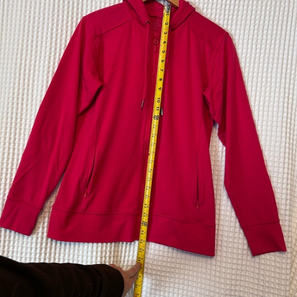 Woolx Ryann Size Small Pink Front Zipper Hoodie and 2 Front Zipper Pockets - Picture 2 of 8